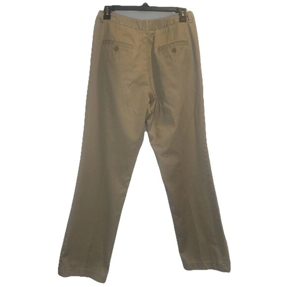Lands End Women’s Pleated Front Khaki Tan Trouser Pants Size 6 Classic Pockets - Picture 5 of 12